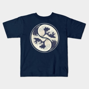 Yin Yang Waves Kids T-Shirt